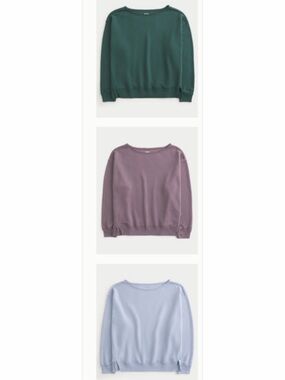 BUNDLE OF 3 Hollister Oversized Off-The-Shoulder Sweatshirts XS